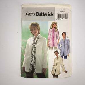 Butterick Sewing Pattern B4075 Oriental Cheongsam Whimsy Tunic 8-12 UNCUT
